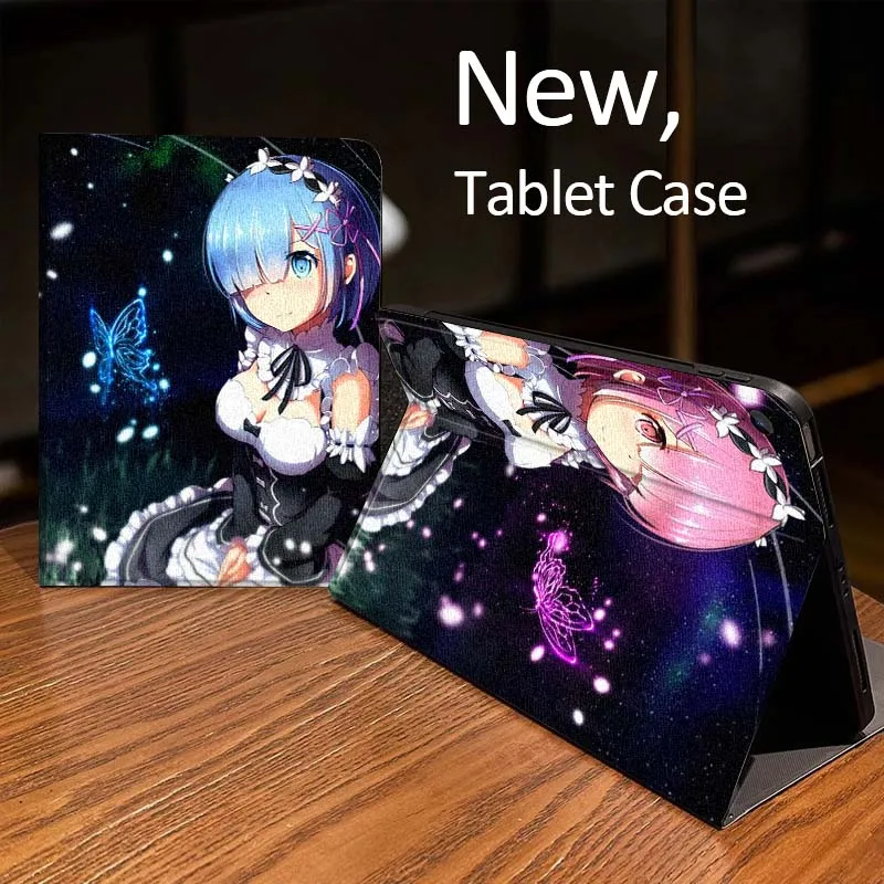 

R-Re Z-ZEROS Anime Girl Tablet Case For Samsung Galaxy Tab A A7 A8 A9 A11 S6 S11 Lite Plus 10.1 10.4 10.5 Inch