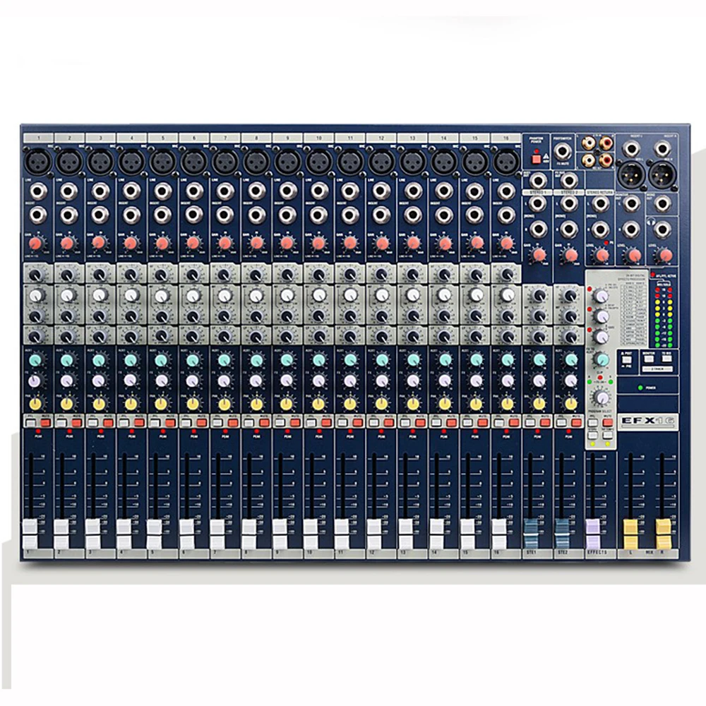 EFX8/12/16channel Multi-Purpose Digital Effect of Professional Mixing Station Marshalling USB Stage 48V Sound Mixer Console