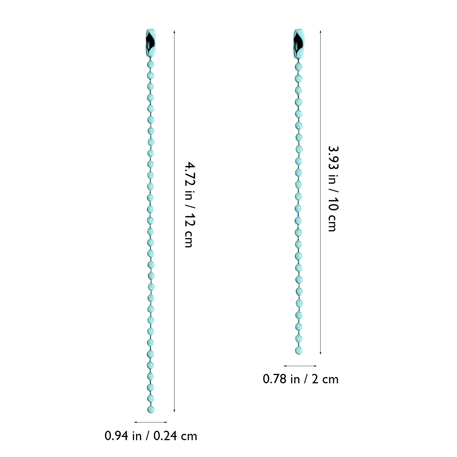 

100 Pcs Bead Chain Buckle 2 4mm x 12cm 2 0mm x 10cm Mixed Color Craft Dog Tag Chains Keychains Bulk DIY Jewelry Accessories