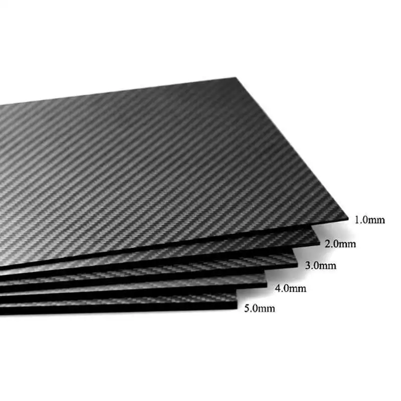 1pcs 3K Carbon Fibre Sheet High Strength Carbon Fibre Sheet Carbon Fibre Long Strip Thickness 0.2-6mm Length 350mm-580mm