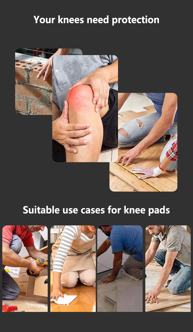 

Extra Thick Foam Gardening Knee Pads for Women Men, Heavy Duty Knee Protectors with Adjustable Straps for Roofing Floor Work