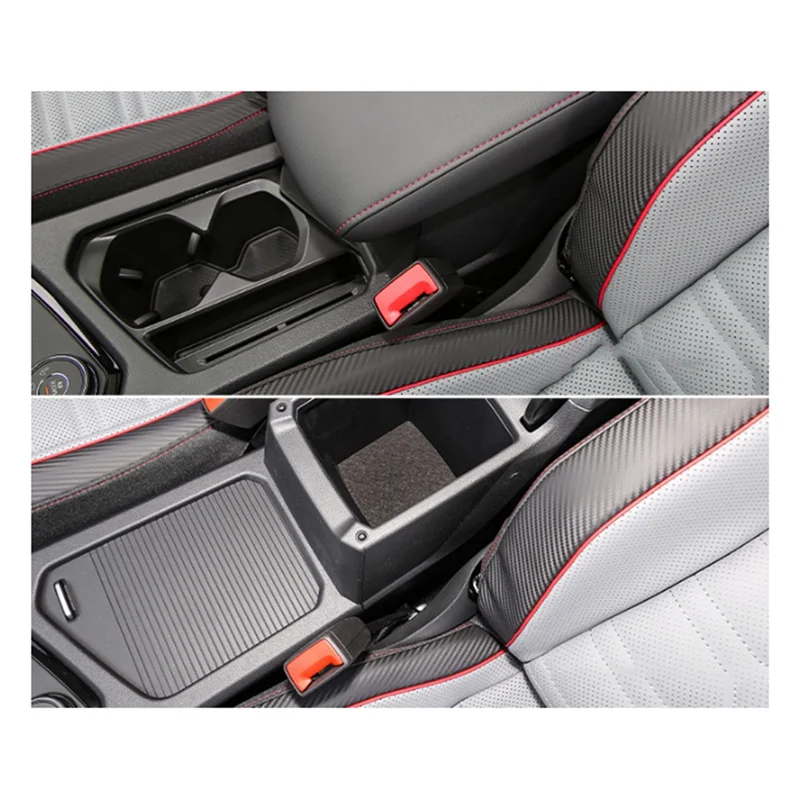 

AW-Car Center Console Cup Holder Slide Roller Blind For VW Tharu 19-24 Tiguan 2017-2024 Armrest Box Cover Panel Curtain