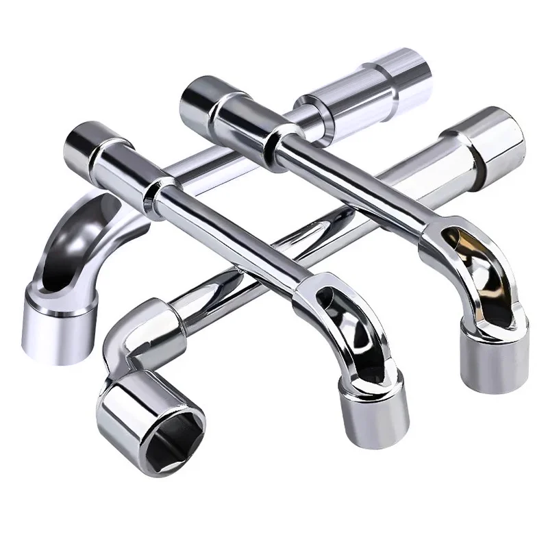 

Угловой ключ-головка L-образной формы, ручной инструмент для ремонта гаек и болтов, зеркальный перфорированный ключ для крепежа