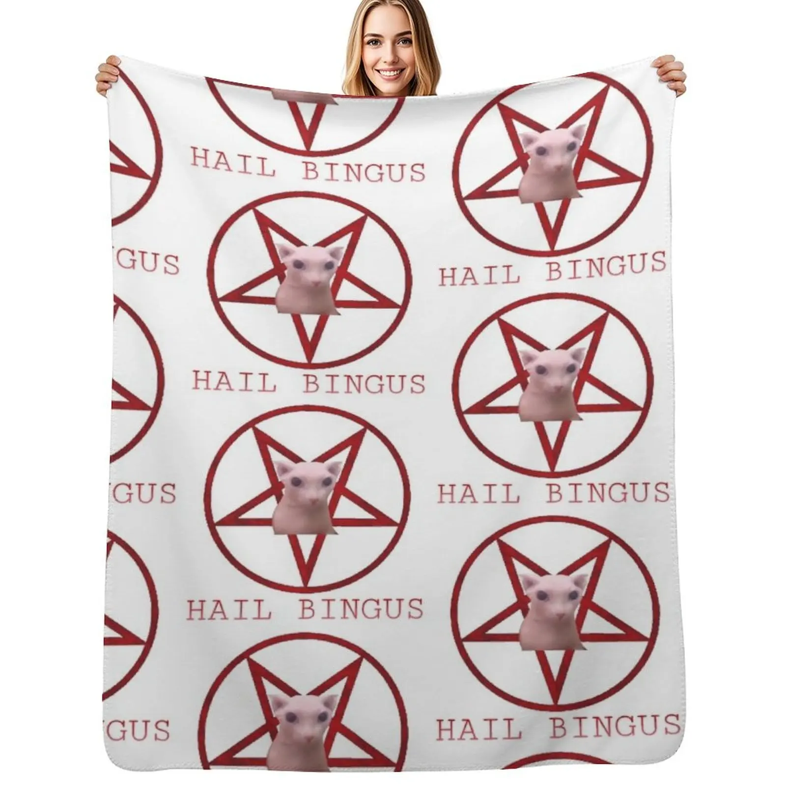 

Hail Bingus Throw Blanket Travel bed plaid Warm Blankets