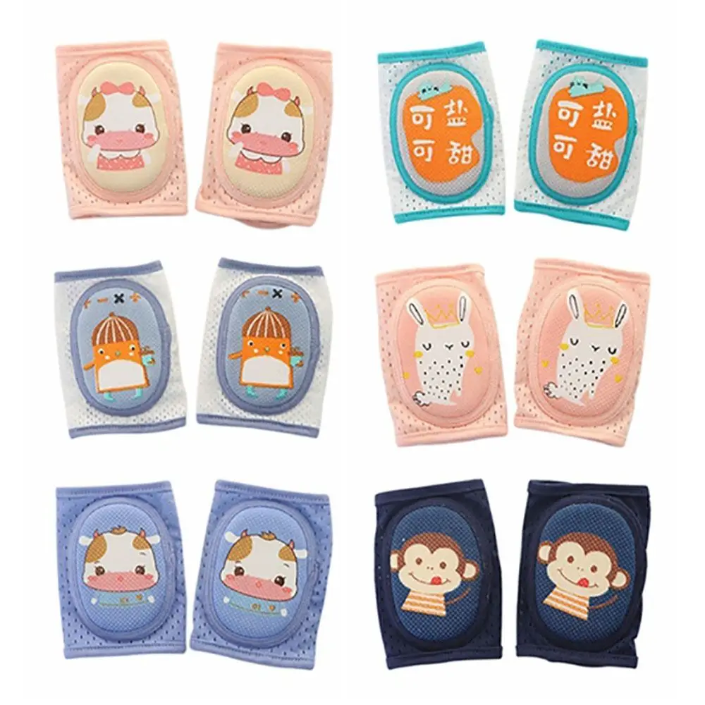 Lovely Cotton Polyester Baby Knee Pads Reticular Adjustable Toddler Crawling Protector Breathable Elastic Kids Leg Warmer