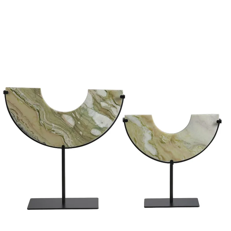 Marmor-Blumengeschirr, Hotel-Modellzimmer, Retro-weiche Dekoration, Arbeitszimmer-Bücherregal