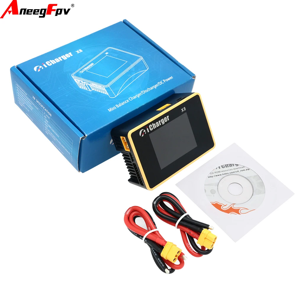 

iCharger X8 1100W 30A DC LCD Screen Smart Battery Balance Charger And Discharger for 1-8s LiPo/LiFe/LiHV Batteries for RC Models