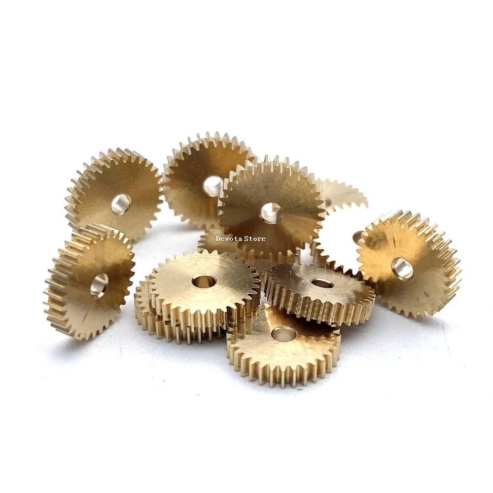 0.3M 2MM Hole MINI DIY Copper Gear 0.3M 30T 32T 30/32 Teeth 1.98MM 2.02MM Model RC Parts