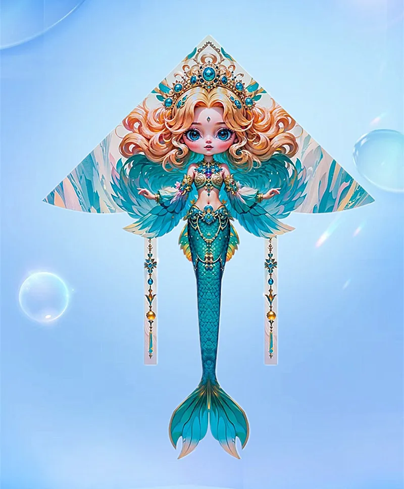 จัดส่งฟรีMermaid Kite Drachen Steigen Flying Bird Kite Surf Drachen Fliegen Trompos Cometa Juego De basta Bandera Kayakสนุก