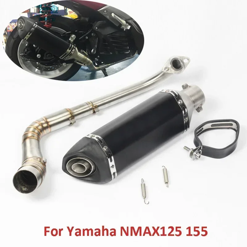 Motorcycle Exhaust Tip Muffler Silencer Connector Header Connection Link Pipe for Yamaha NMAX125 NMAX155 NVX155 AEROX155