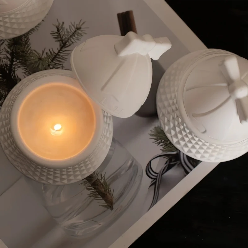 Christmas Bell Shaped Silicone Mold For Aromatherapy Gypsum Candle Cup Plaster Jar Epoxy Resin Candle Container Decoration Mould - view 6