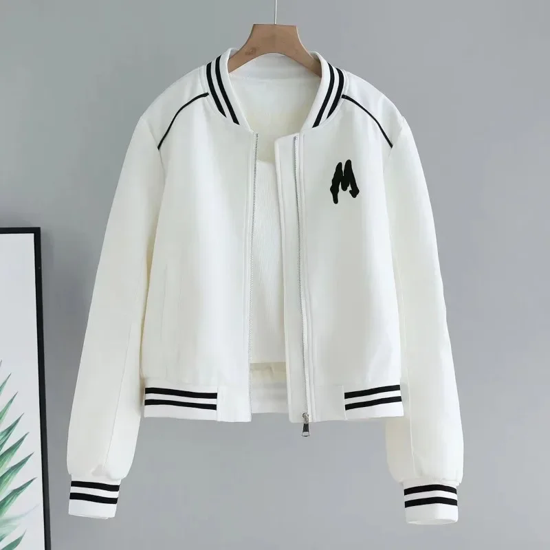 Embroidered Alphabet Baseball Jacket Short Small Versatile Jacket Top