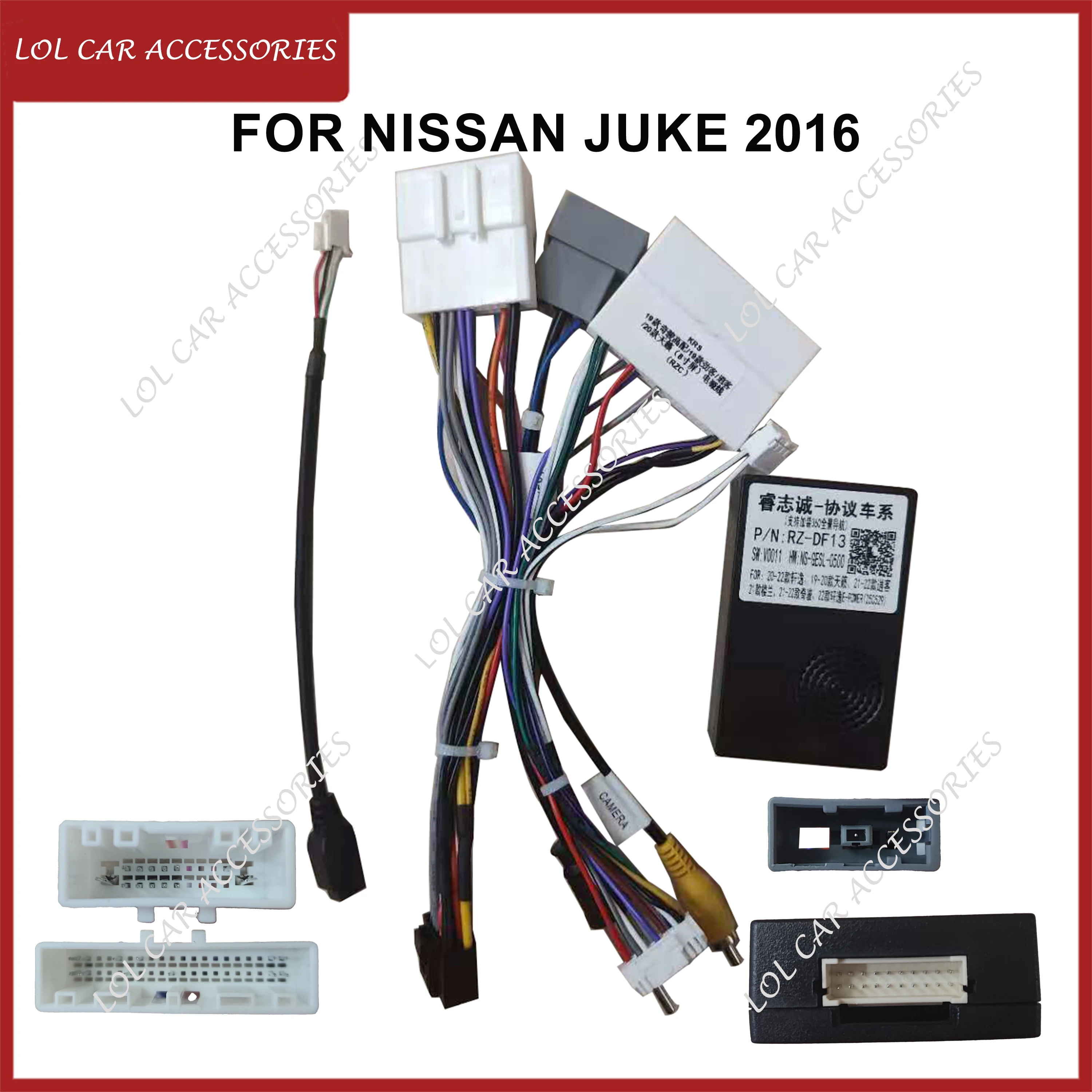 

Car Radio GPS MP5 Android Player Power Cable Canbus For NISSAN X-Trail Qashqai Juke 2016 Wiring Harness