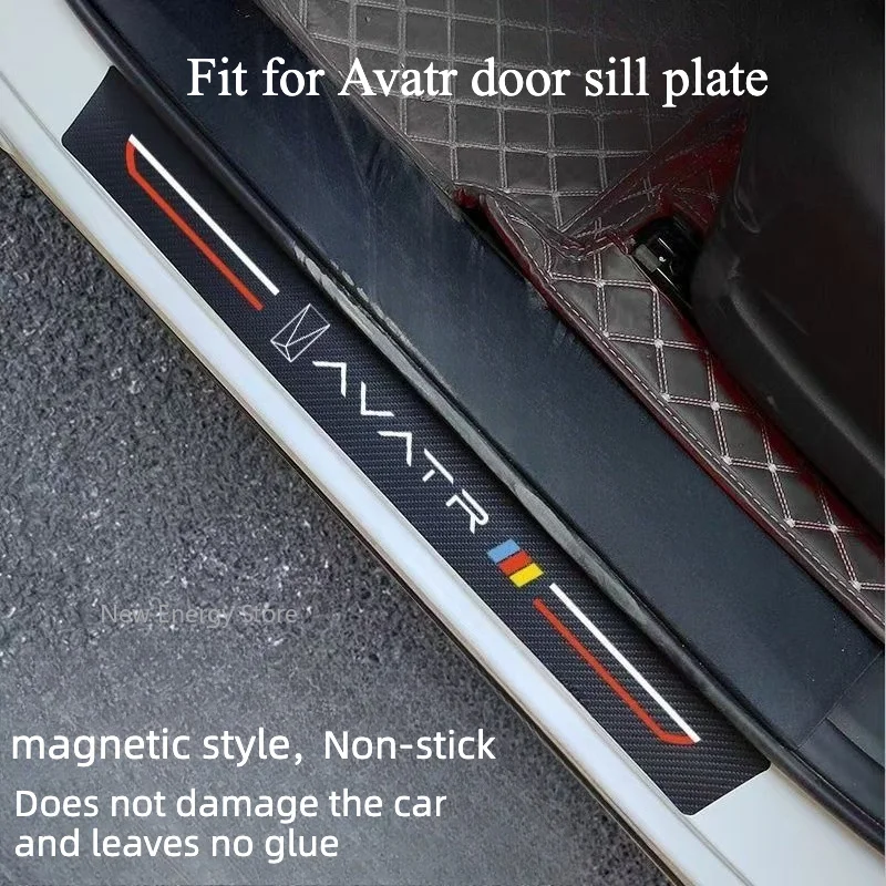 Avatr 07 06 Specific Threshold Strip Magnetic Suction Sticker Protective Sticker Anti Dirt Sticker Interior Modify Accessories