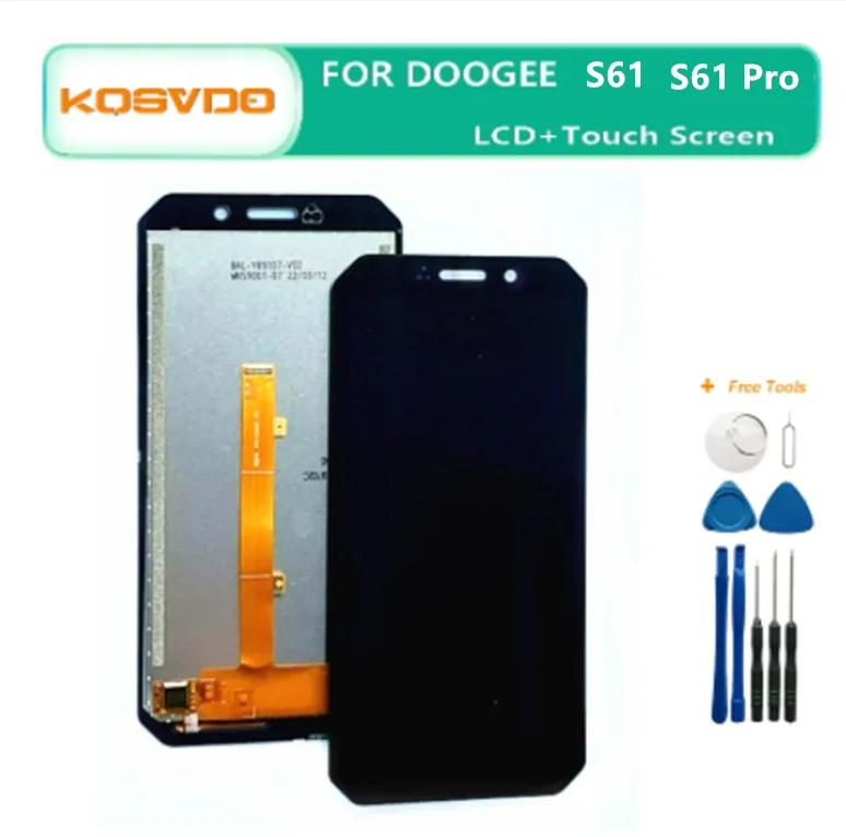 

New Original For DOOGEE S61 Pro LCD Display Screen+Touch Panel Digitizer For DOOGEE S61 S51 LCD Display