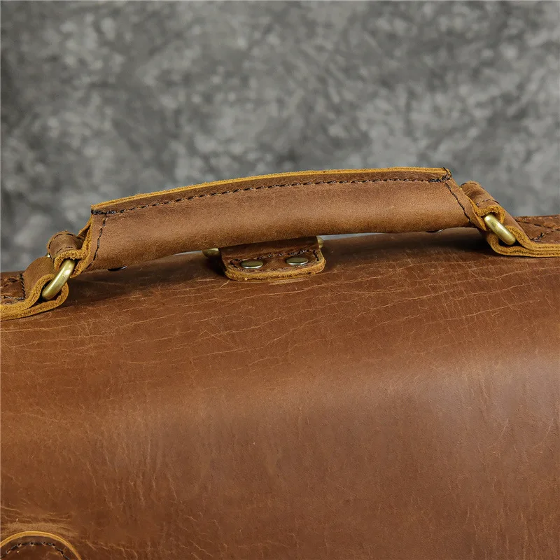 Laptop Retro Aktentaschen Pendeln Handtasche Verpackung Würfel Einfache Aktentaschen Mode Ledertaschen Valigette MHGWB