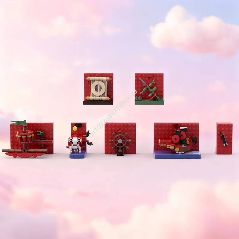 477pcs MOC Games Accessories Modular Streetscape Bazaar Cards Vanessa Model Building Blocks Toys Construction Christmas Gifts