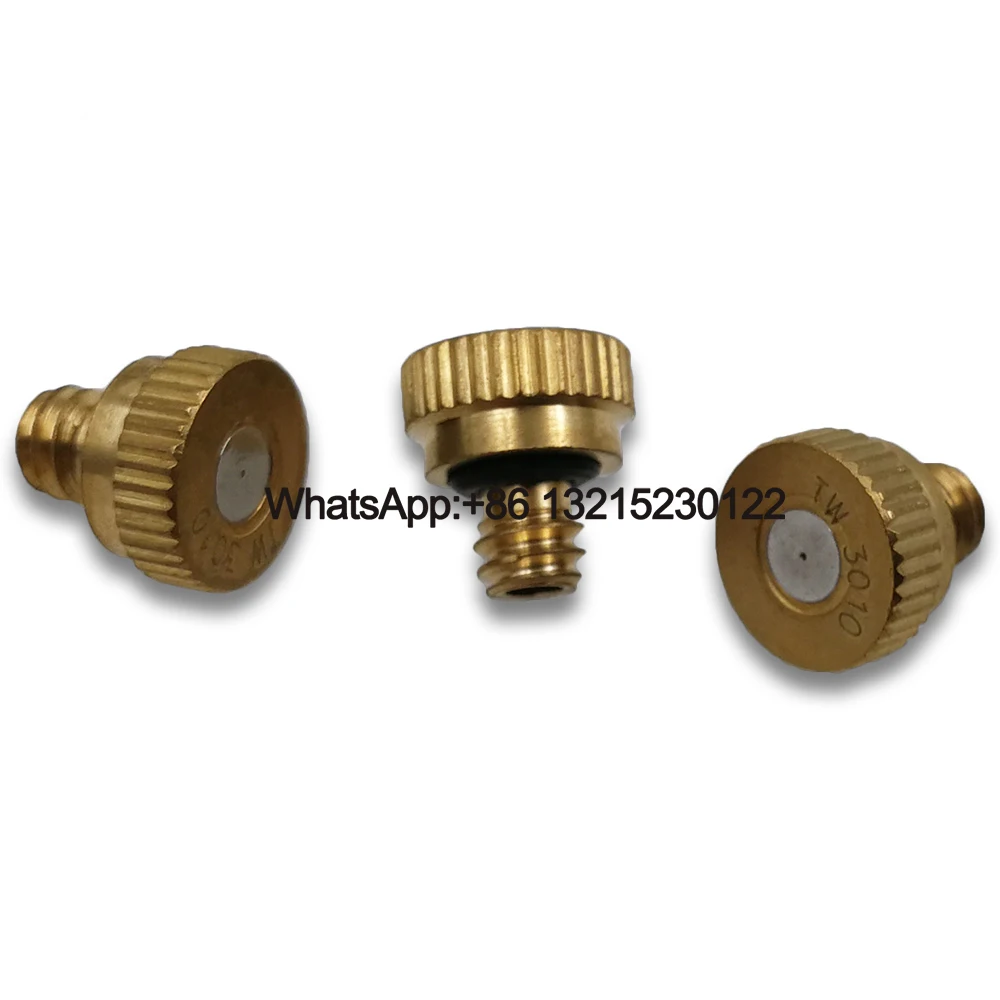 Brass Misting Nozzle 0.1-0.8mm Orifice Threaded 10/24