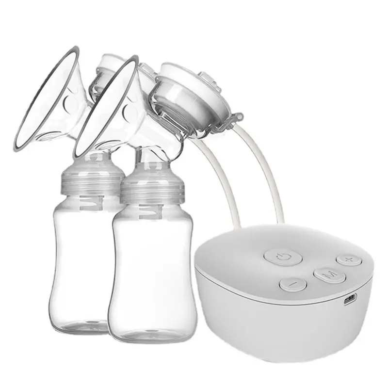 

Электрический двойной молокоотсос ABBN-BPA Free USB с бутылочкой для детского молока, подогревом и охлаждением, мощный, с запасными частями