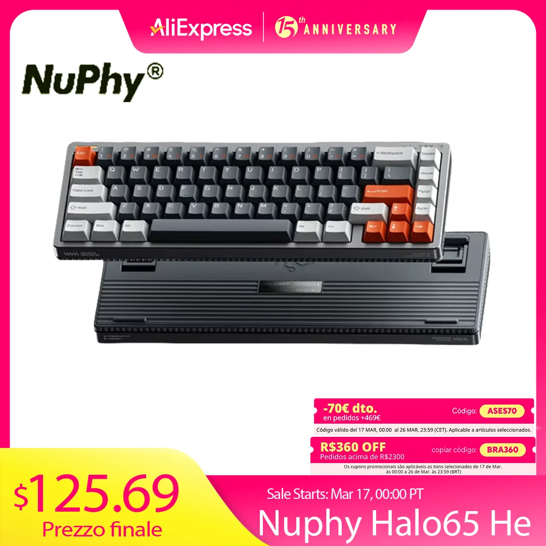 Nuphy Halo65 He Magnetic Axis Keyboard Rgb Custom Switch 65 Series Gaming And Esports Mechanical Keyboard Valorant Accessories