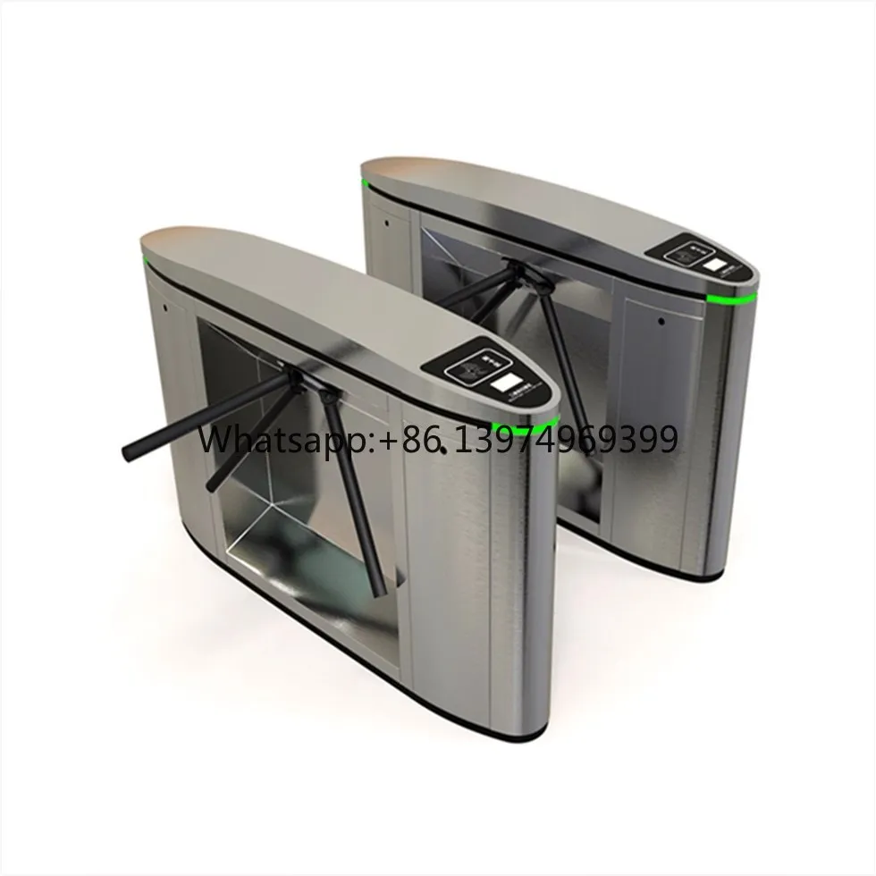 Custom Automatic Mechanical Swing Barrier Tripod Turnstile Door Gate Supermarket Security Turnstile Swing Gate With Radar Sensor