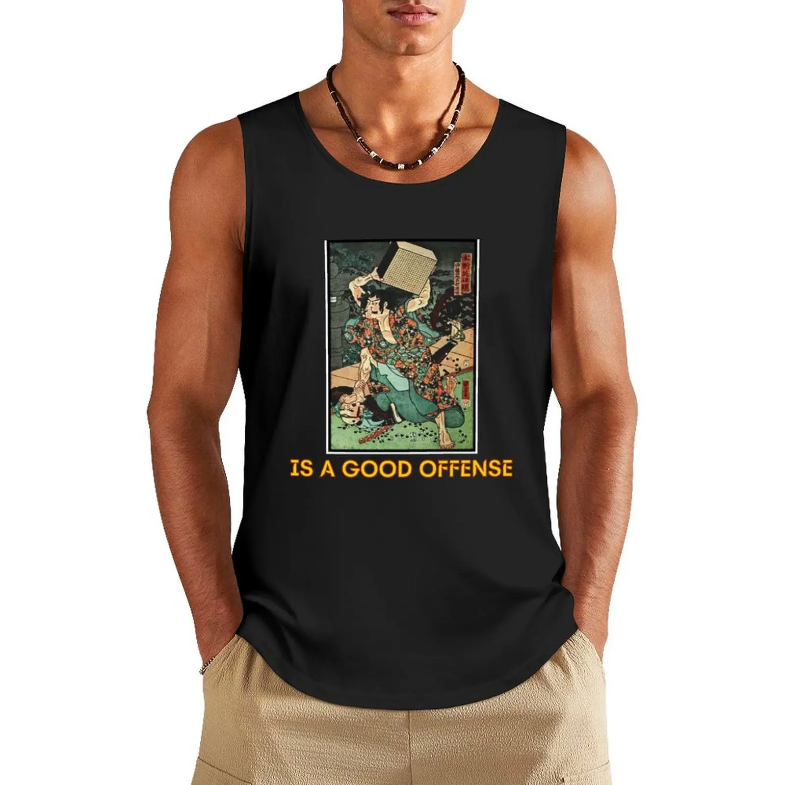 

The Best Defense Is A Good Offense Go Igo Baduk Weiqi Go Humor Tank Top new in tops & t-shirt Top sleeveless tshirts for men