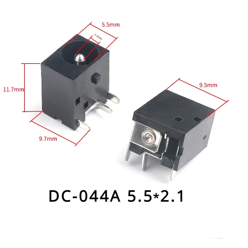 5/10/30PCS DC-044A 5.5*2.1 / 5.5*2.5mm DC Power jack Switch Connector DIP Audio Panel Mounting Socket for TV LCP PDP PC