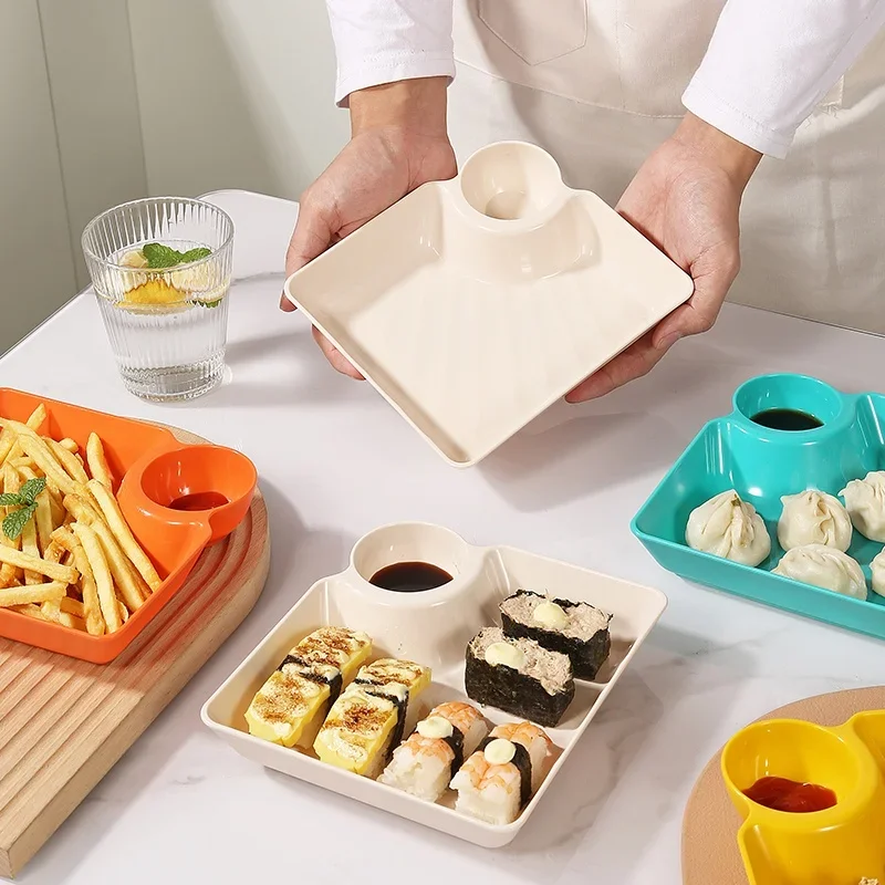 Großer Knödelteller mit Essig, Platzform, Snack-Keksplatte, Lebensmitteltablett, Geschirr, Küchenhelfer, Teller