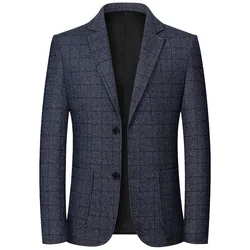 Traje 1-A4 para hombre, primavera y otoño, nueva chaqueta informal de una pieza para hombre de mediana edad, abrigo para papá sin hierro, una generación de cabello