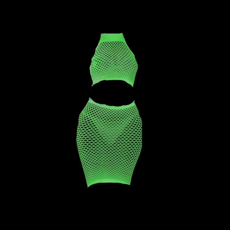 

Luminous Mesh Sexy Lingerie See Through Hollow Out Net Clothing Sexy Lingerie Bodysuit for Mesh Dress Bondage Underwear