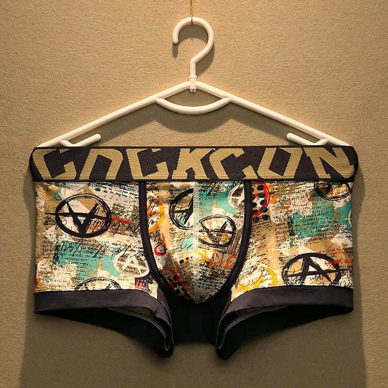 Plus Size Men Underpants Cotton Boxer Shorts Trend Youth Personality Fashion 3xl Letter Print Student Boxer Shorts Boys Trend Pa