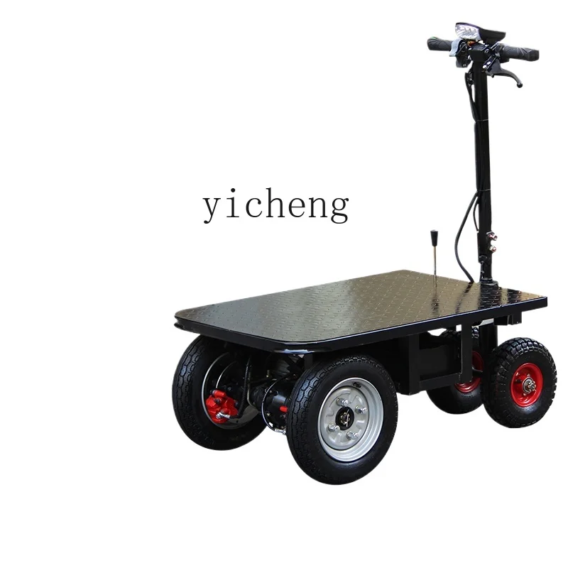 ZK Electric Flat Truck Construction Site Sand-Pulling Cement Truck Hand Push Turnover Trolley