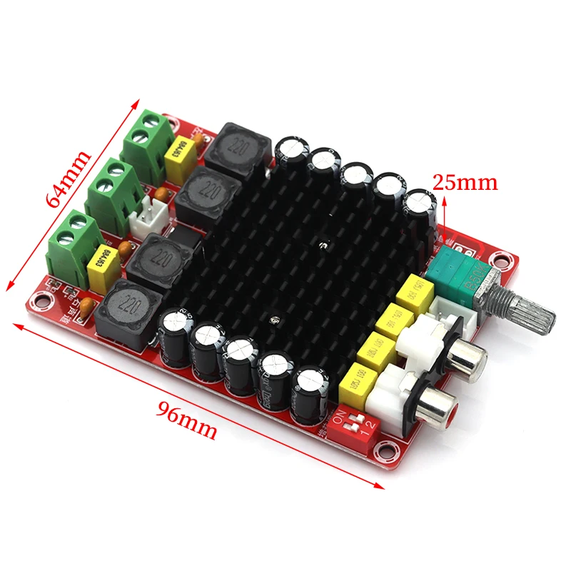 XH-M510 TDA7498 High Power Digital Amplifier Board 100Wx2 Overheat Protection DC14-34V Audio Stereo Amplifier Board