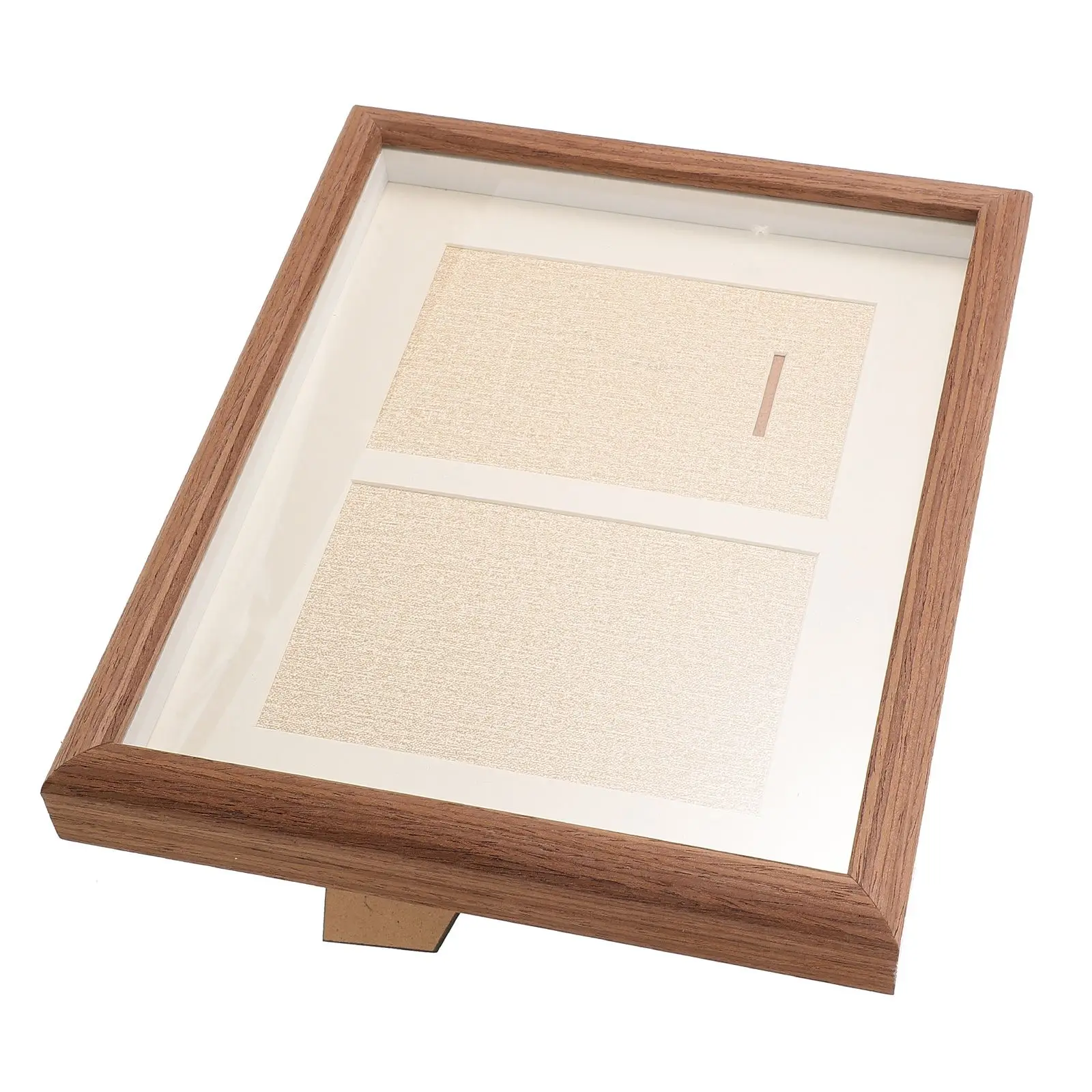 

Wooden Medal Frame Storage Box Clear Display Match Badge Holder Easy Install Space Saving Decorative Photo Frame