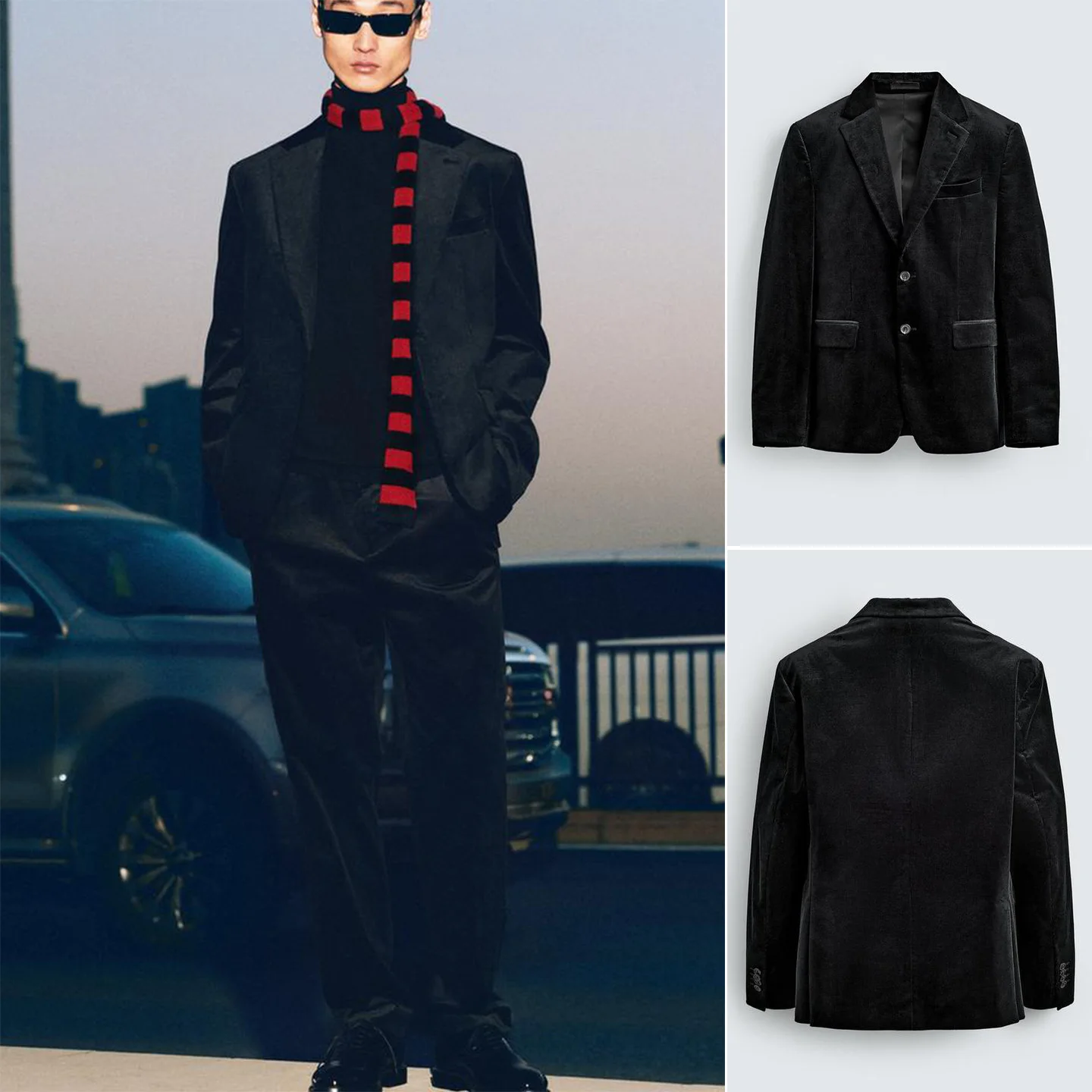 

Busin Casual Men's Long Sve Velvet Jaet Winter New Loose Fit Classic Collar Single Breasted Suit Coat for Adults