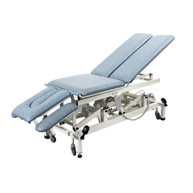 Folded  lumbar spinal traction table traction bed medical tilt table Physiotherapist massage  6 treatment bed