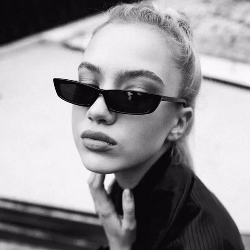 Vintage Small Rectangle Sunglasses Girls Boys Black/white Brand Designer Sun Glasses UV400 Shade Outdoor Fashion Sunglasse Gg image 6
