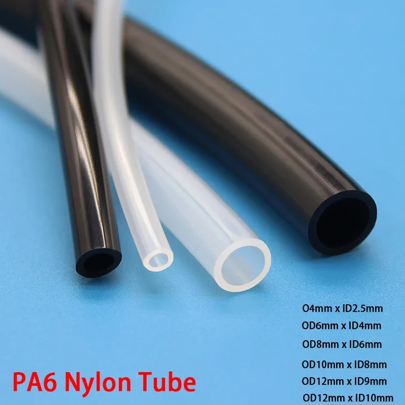 

2/5/10M High Pressure PA6 Nylon Tube Diameter 2.5 4 6 8 9 10 12 mm Pneumatic Air Compressor Smooth Rigid Polyamide Oil Pipe