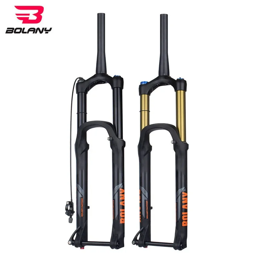 Bolany bike Fork 27.5 29 Inch Pneumatic Shock Absorber Damping BOOST Barrel Shaft Magnesium Alloy 175mm 160mm Travel Disc Fork