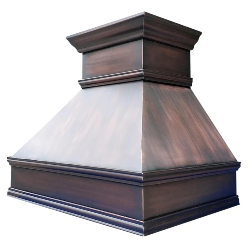 Kitchen Range Hood Copper Household Kitchen Extractor Cooker Vent Cover Chimney Hood