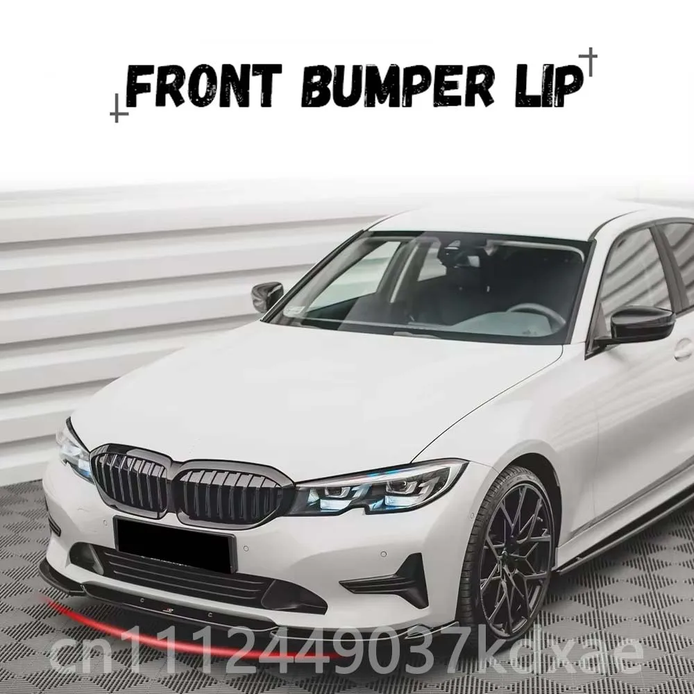 

For 2019-2022 BMW G20 G21 318d 320d 330d M Sport Maxton Style Front Bumper Splitter Lip Spoiler Diffuser Gloss Black Body kits
