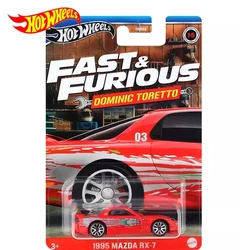 Original Hot Wheels Car 1995 Mazda RX-7 Fast & Furious Dominic Toretto Toys for  Boys 1/64 Diecast Alloy Vehicle Collection Gift