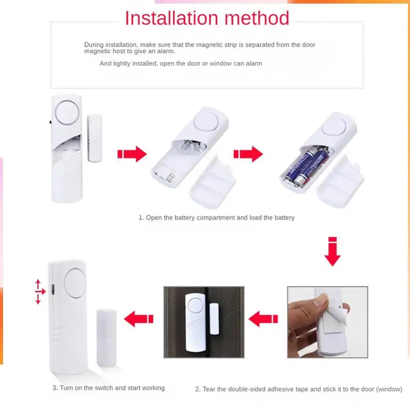 A92Z 5Set/Lot Door And Window Magnetic Sensor Alarm Smart Home Security Protection Door Window Alarm