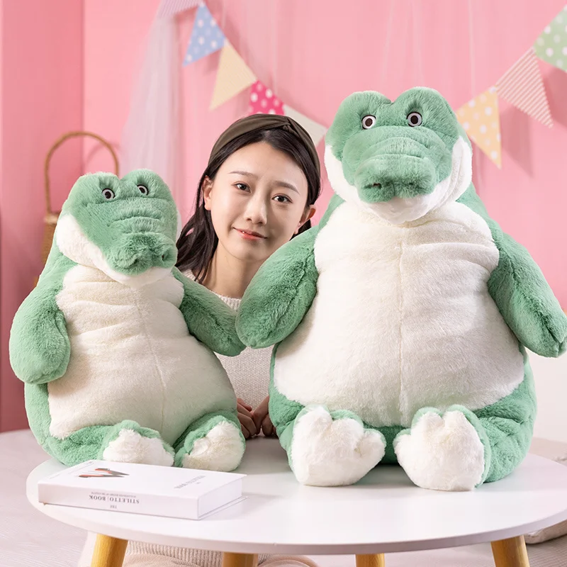 Peluche Crocodile dessin animé Kawaii, Animal doux à sang froid, décoration de maison, cadeau pour petite amie, 60/80cm, nouveauté