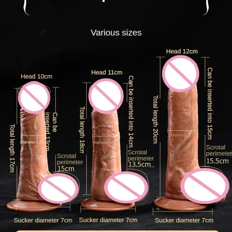 Big Dick Sex Toys para Mulheres, Dureza Conforto Dildo, Pênis Adulto, Dildos TPE, Dildo Realista, 18