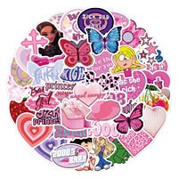 60PCS Phone Case Y2K Millennium Style Trend Stickers Cute Aesthetic Decal Diary Motorcycle Laptop Scrapbook Toy Sticker