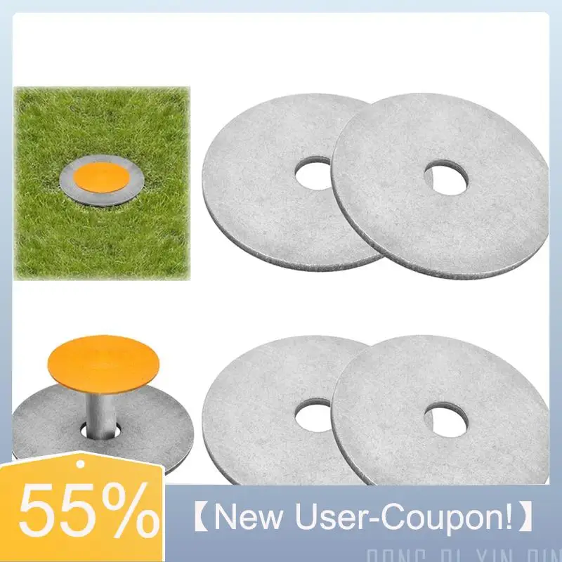 A81M New- Stainless Steel Washers 4X  For Low Profile Survey Stakes, Property Line Markers Visibility Of The Survey Maker Stakes