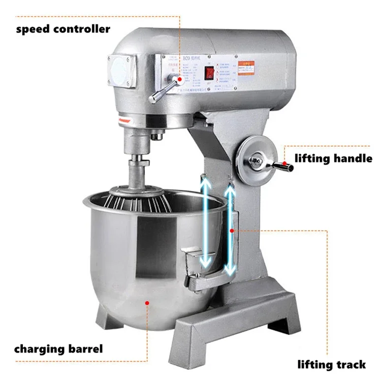 Chuangyu Kitchen Appliances Mixer Machines Dough Food Processor Button-Type Control Panel Multi-purpose Flour Dough Mixer