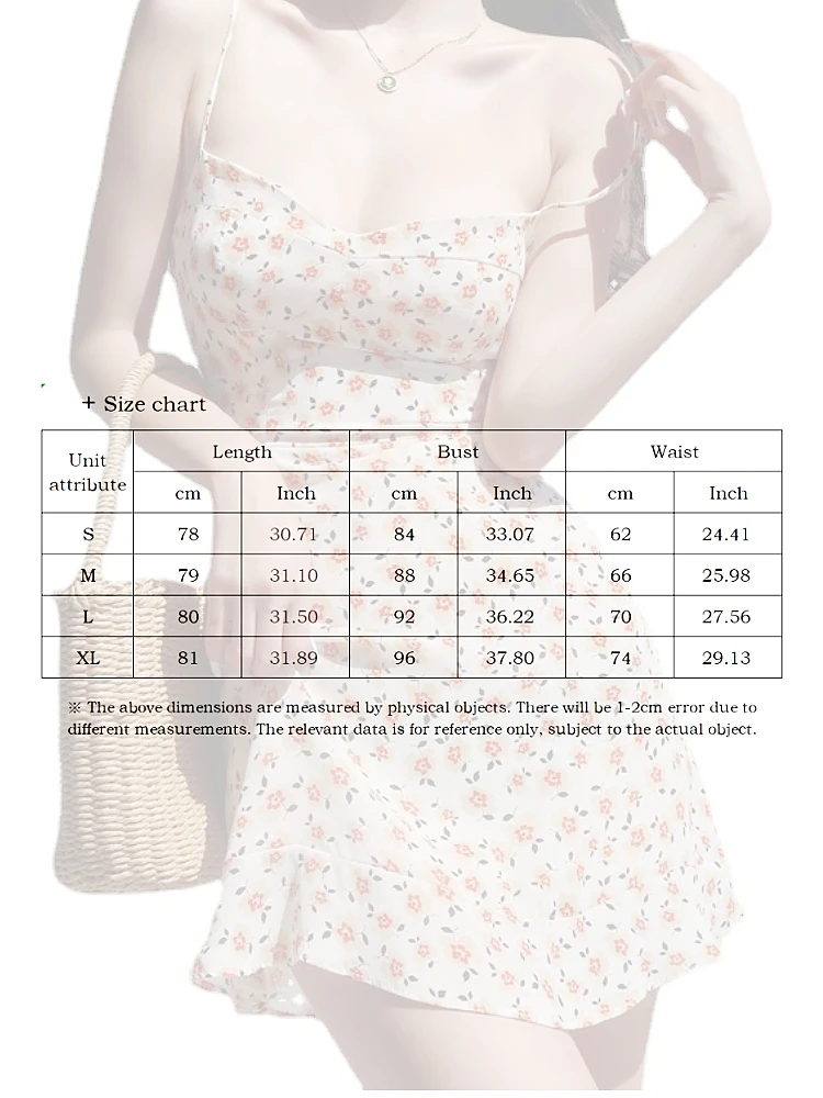 Vintage Flower Suspenders Women Summer Dress Clothes Sleeveless Fashion Beach Mini Short Dresses for Women Vacation Outfits 2024