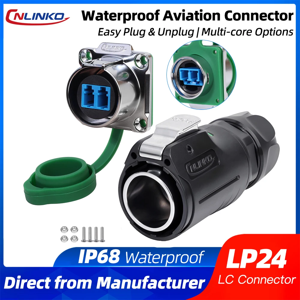 

CNLINKO LP24 LC-LC Одномодовый оптоволоконный разъем с низкой вставленной потери Высокоскоростная передача для телекоммуникационного центра обработки данных FTTH